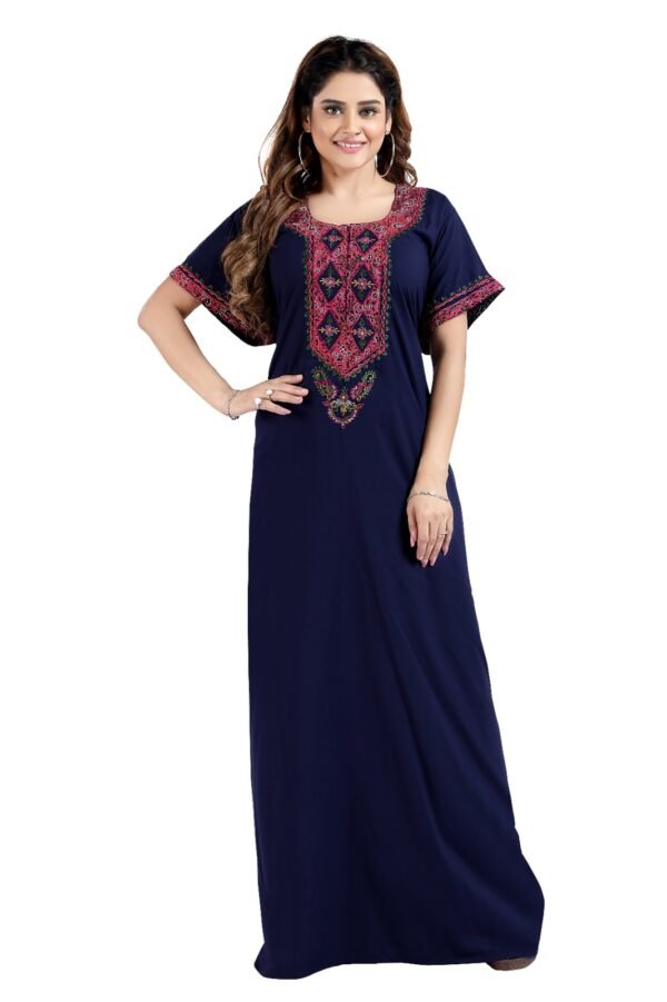 Bhopali Embroidered Gown (Round Neck)