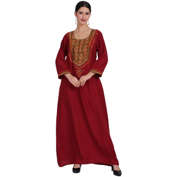 Bhopali Embroidered Gown (Round neck)