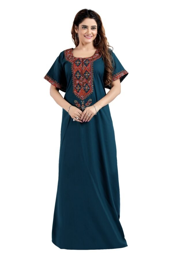 Bhopali Embroidered Gown (Round Neck)