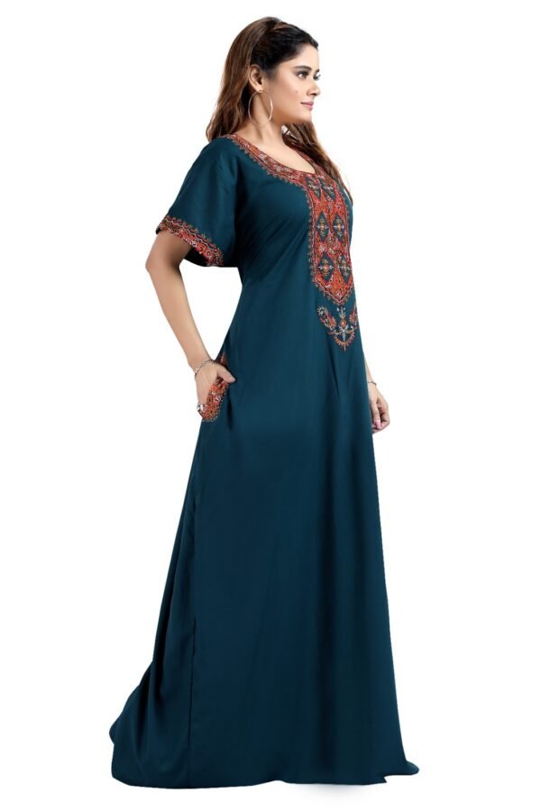 Bhopali Embroidered Gown (Round Neck) - Image 3