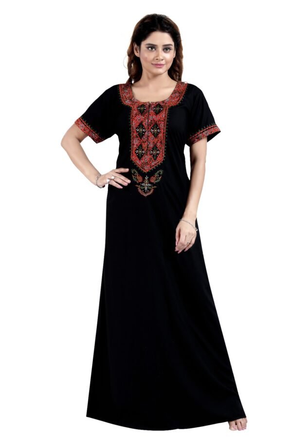 Bhopali Embroidered Gown (Round Neck)