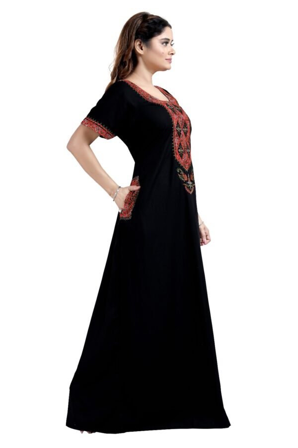 Bhopali Embroidered Gown (Round Neck) - Image 3