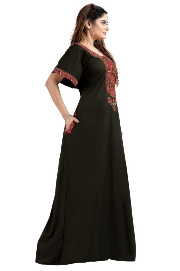 Bhopali Embroidered Gown (Round Neck) - Image 4