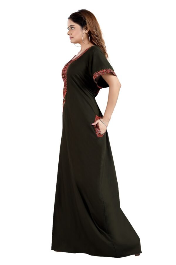 Bhopali Embroidered Gown (Round Neck) - Image 3