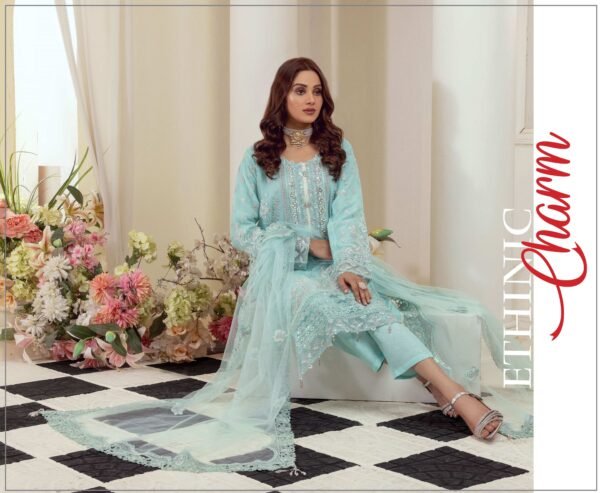 Embroidered Chiffon Ready To Wear - Image 4